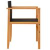vidaXL Chaises de jardin lot de 2 noir r&eacute;sine tress&eacute;e et bois massif