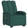 vidaXL Fauteuil inclinable de massage vert fonc&eacute; tissu