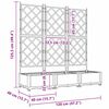 vidaXL Cache-pot de jardin 3 pcs Blanc 120 x 40 x 125,5 cm Acier