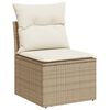 vidaXL Salon de jardin avec coussins 4 pcs beige r&eacute;sine tress&eacute;e