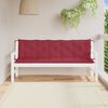 vidaXL Coussins de banc de jardin lot de 2 rouge bordeaux tissu Oxford