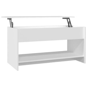 vidaXL Table basse blanc 102x50x52,5 cm bois d'ing&eacute;nierie