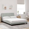 vidaXL Cadre de lit sans matelas Hanko gris clair 137x190 cm velours