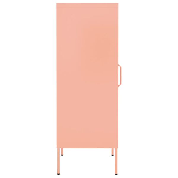 vidaXL Armoire de rangement Rose 42,5x35x101,5 cm Acier