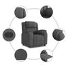 vidaXL Fauteuil inclinable Gris foncé Tissu