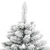 vidaXL Sapin de No&euml;l artificiel &agrave; charni&egrave;res avec neige floqu&eacute;e 150 cm