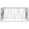 vidaXL Table basse 100x100x50 cm acier inoxydable et verre