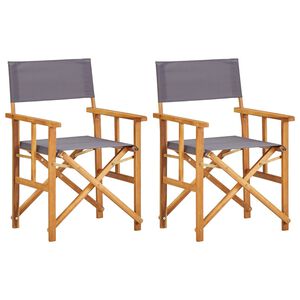 vidaXL Chaises de metteur en sc&egrave;ne lot de 2 Bois massif d'acacia