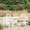 vidaXL Ensemble de bistro 5 pcs Aluminium coul&eacute; Blanc