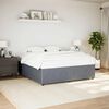 vidaXL Cadre de lit sans matelas gris fonc&eacute; king velours