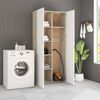 vidaXL Armoire de rangement blanc et ch&ecirc;ne sonoma bois d'ing&eacute;nierie
