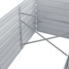 vidaXL Lit sur&eacute;lev&eacute; de jardin Acier galvanis&eacute; 240x80x77 cm Gris