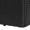 vidaXL Chaise longue avec coussin R&eacute;sine tress&eacute;e Noir