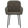 vidaXL Chaises &agrave; manger lot de 2 Gris fonc&eacute; Velours