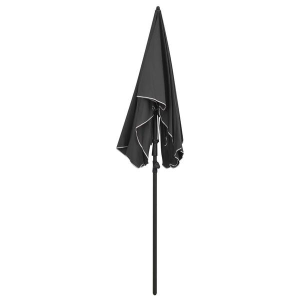vidaXL Parasol de jardin avec m&acirc;t 200x130 cm anthracite