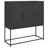 vidaXL Buffet haut noir 100,5x39x107 cm acier