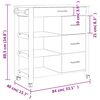 vidaXL Chariot de cuisine MONZA 84x40x88,5 cm bois massif de pin