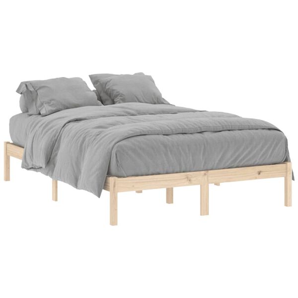 vidaXL Cadre de lit sans matelas 137x190 cm bois massif de pin