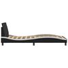 vidaXL Cadre de lit Dover noir et blanc 100x203 cm similicuir
