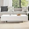 vidaXL Table basse blanc brillant