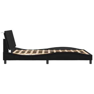 vidaXL Cadre de lit sans matelas noir 137x190 cm similicuir