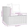 vidaXL Salon de jardin 5 pcs avec coussins R&eacute;sine tress&eacute;e Noir