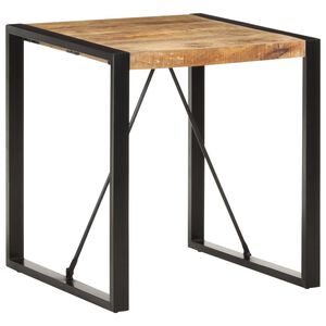 vidaXL Table &agrave; manger 70x70x75 cm Bois de manguier massif brut