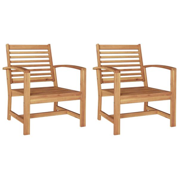 vidaXL Chaises de jardin 2 pcs Naturel 60 x 65 x 76.5 cm
