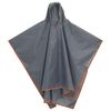 vidaXL Poncho de pluie avec capuche design 2 en 1 gris et orange