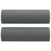 vidaXL Ensemble de canapés 3 pcs coussins gris foncé tissu