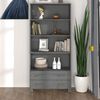 vidaXL Buffet HAMAR Bois massif de pin Gris foncé