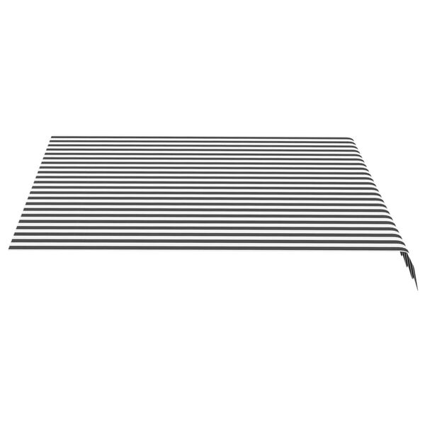 vidaXL Tissu de remplacement pour auvent Anthracite et blanc 3x2,5 m