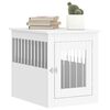 vidaXL Meuble de cage pour chiens blanc 55x75x65 cm bois d'ing&eacute;nierie