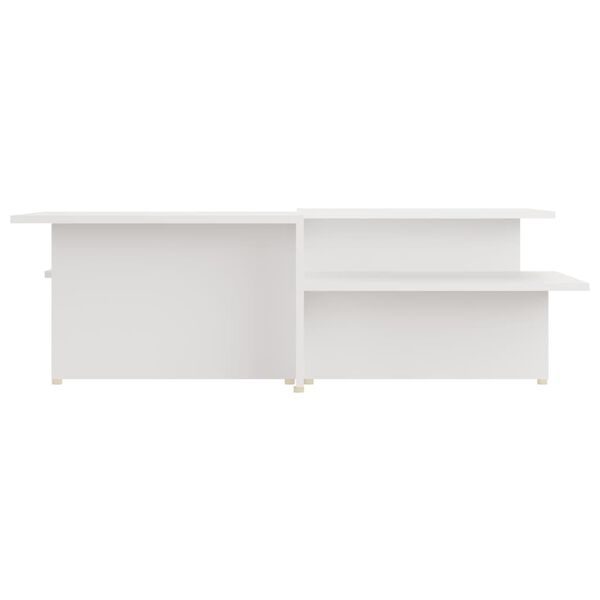 vidaXL Tables basses 2 pcs Blanc 111,5x50x33 cm Bois d'ing&eacute;nierie