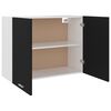 vidaXL Armoire suspendue "Lyon" Noir 80 x 31 x 60 cm Bois d'ing&eacute;nierie