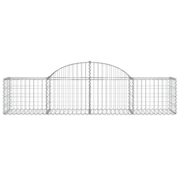 vidaXL Paniers &agrave; gabions arqu&eacute;s 8 pcs 200x50x40/60 cm fer galvanis&eacute;
