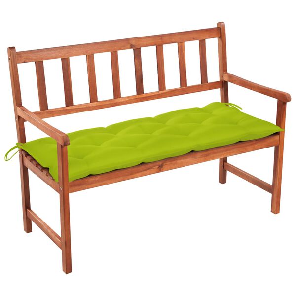 vidaXL Banc de jardin avec coussin 120 cm Bois d'acacia massif