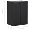 vidaXL Armoire de rangement de jardin Noir 65x45x88 cm PP Rotin