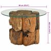 vidaXL Table basse Bois flottant de teck massif 60 cm