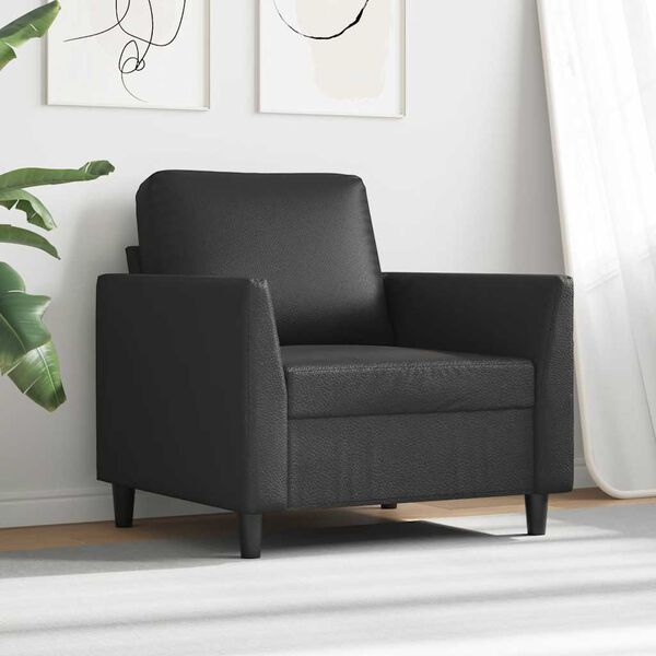 vidaXL Fauteuil Noir 60 cm Similicuir