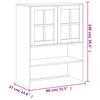 vidaXL Buffet haut et portes en verre FLAM 80x40x180cm bois massif pin