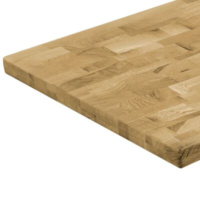 vidaXL Dessus de table Bois de chêne Rectangulaire 44 mm 140x60 cm