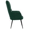vidaXL Chaise de relaxation Vert fonc&eacute; Velours