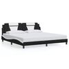 vidaXL Cadre de lit Viana sans matelas noir et blanc 193x203 cm similicuir