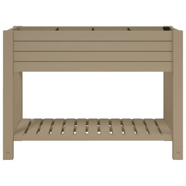 vidaXL Lit sur&eacute;lev&eacute; de jardin marron clair 110x45x79 cm polypropyl&egrave;ne