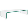 vidaXL Meuble TV/pour moniteur 60x25x11 cm verre transparent