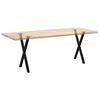 vidaXL Pieds de table &agrave; manger en forme de X, 2 pi&egrave;ces, noir, 57 x (72-73) cm, acier