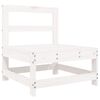 vidaXL Salon de jardin 7 pcs Blanc Bois de pin massif