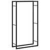 vidaXL &Eacute;tag&egrave;re &agrave; bois de chauffage Noir mat 80 x 28 x 154 cm Acier