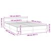 vidaXL Cadre de lit sans matelas gris foncé tissu